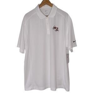 NWT Nike Men's White Comfort Fit Short Sleeve Athletic Golf Polo Shirt Sz XL